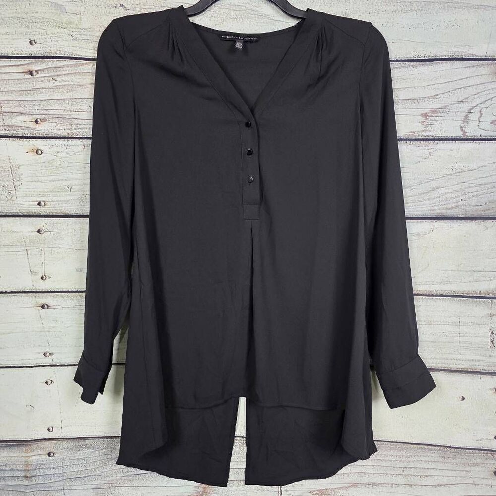 White House Black Market Long Sleeve Blouse Sz 6
